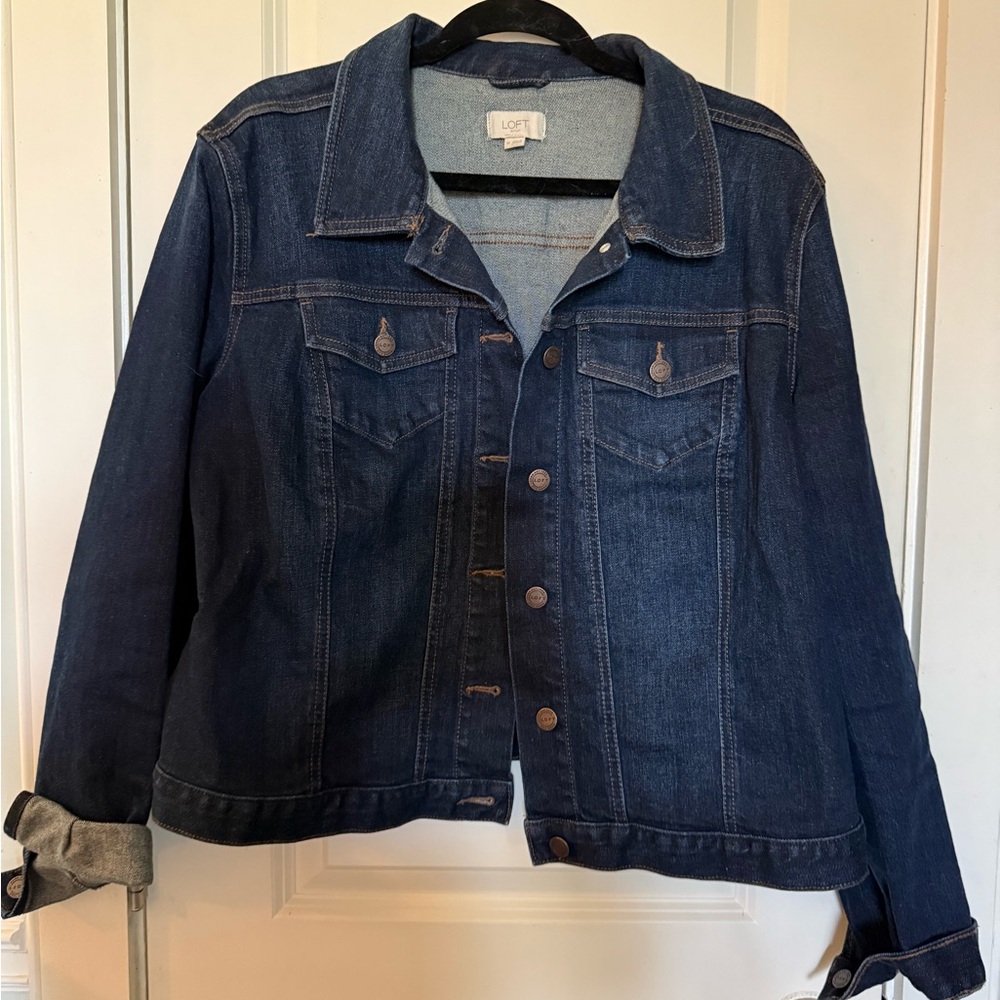 LOFT Dark Blue Denim Jean Jacket